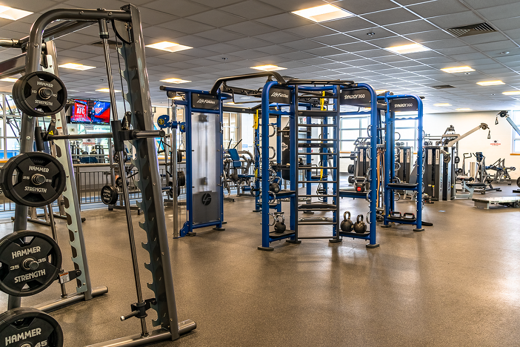 Weight training equipment at Center