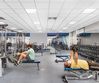 Weight training equipment at Fitness Center