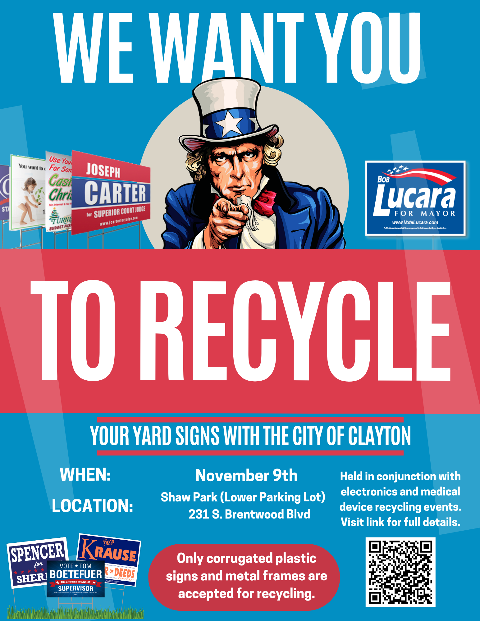 Yard Sign Recycling Event