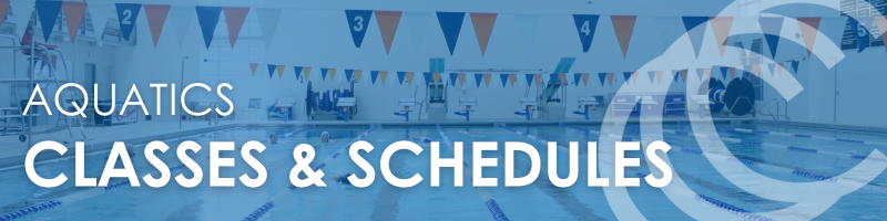 Aquatics Classes and Schedules Website Banner